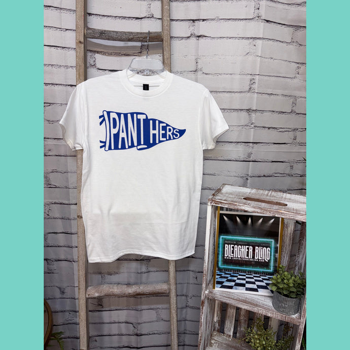 White Out Panthers Pennant Flag Tee 25