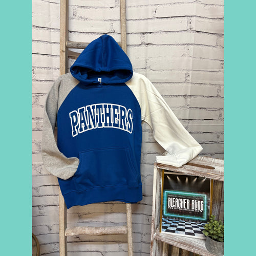 Panthers Grey & White Sleeve Hoodie