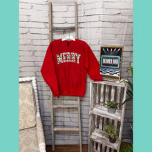 Checkered Green Merry Red Crewneck