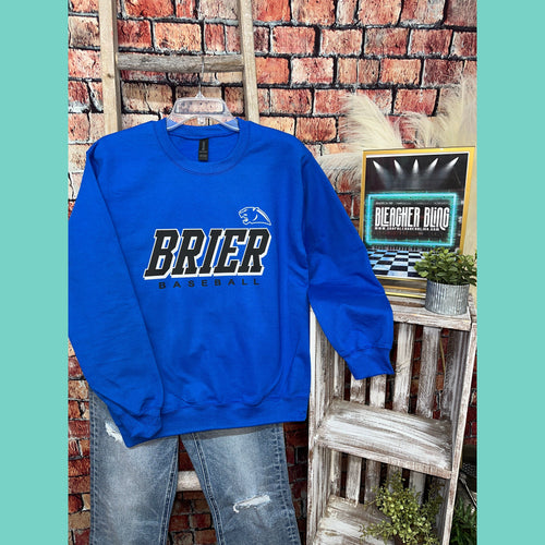 Brier Baseball Royal Crewneck - In Stock