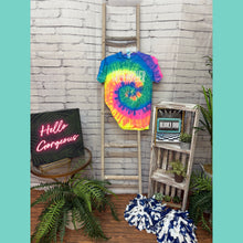 Neon Rainbow Tie-Dye Panther Tee