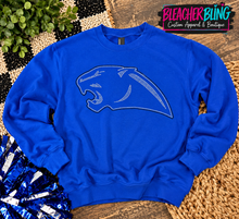Royal Panther Head Bling Crewneck Sweatshirt