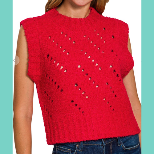 Ruby Textured Sweater Vest