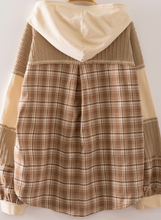 Plaid Contrast Hoodie Pullover