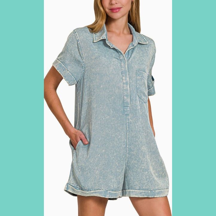 Relax & Roll Button Romper