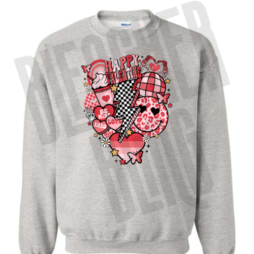 Retro Valentine Love Crewneck Sweatshirt