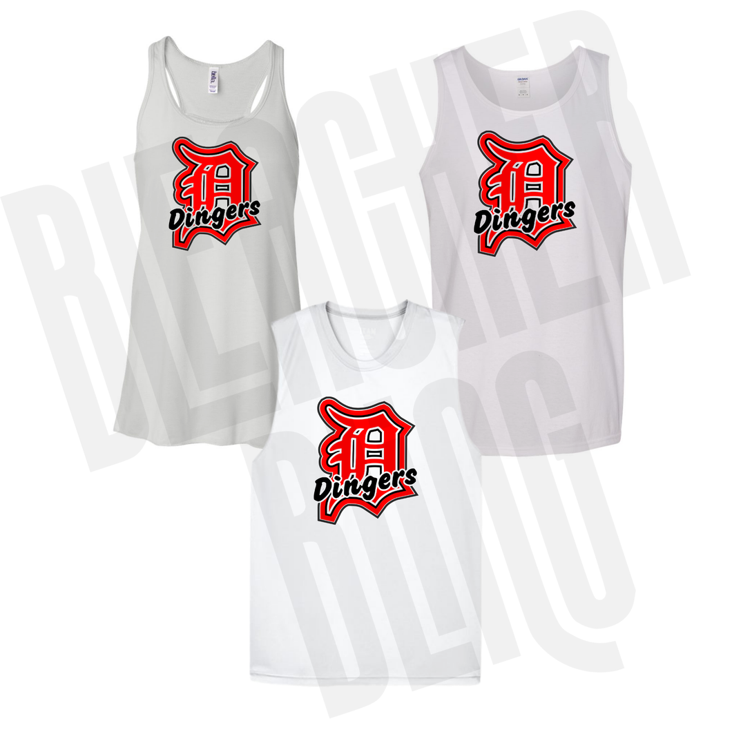 Dingers Big D White Tanks