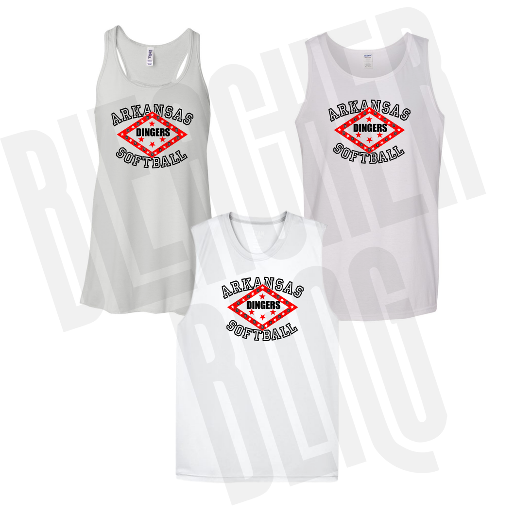 Dingers Flag White Tanks