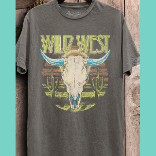 Wild West Mineral Wash Graphic Tee
