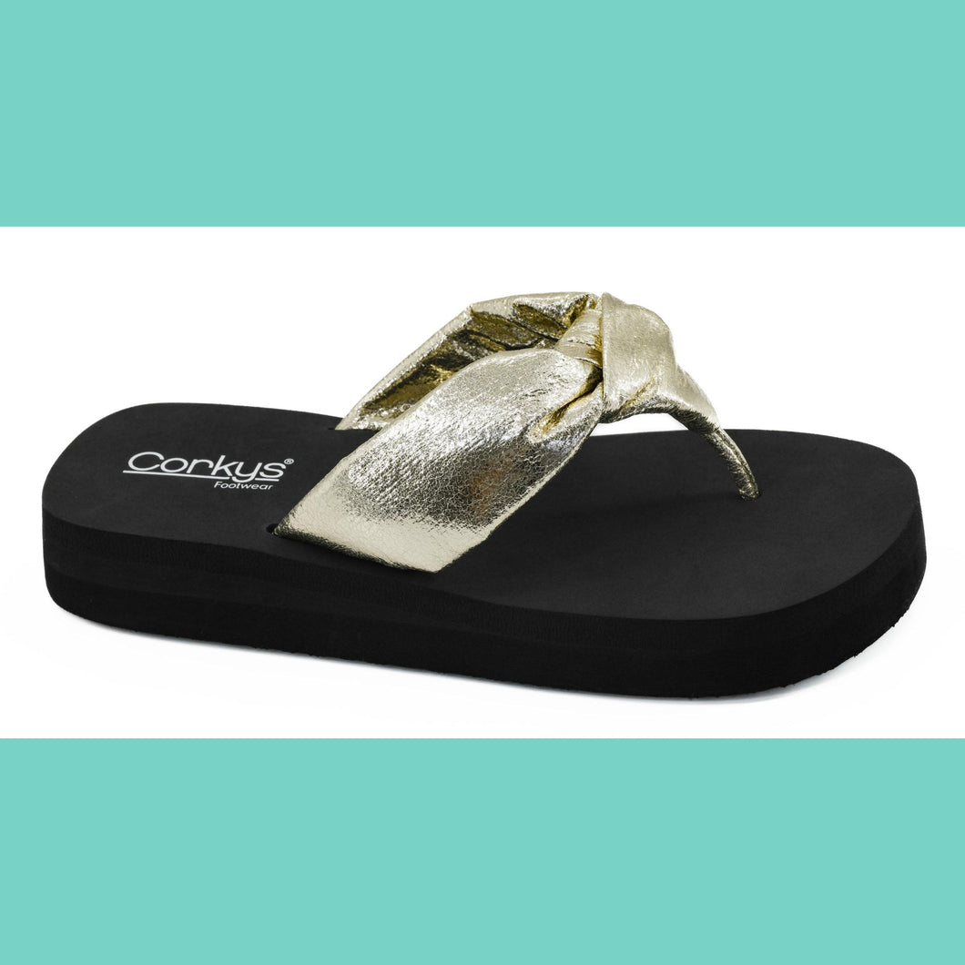 You Go Girl Flip Flop Gold