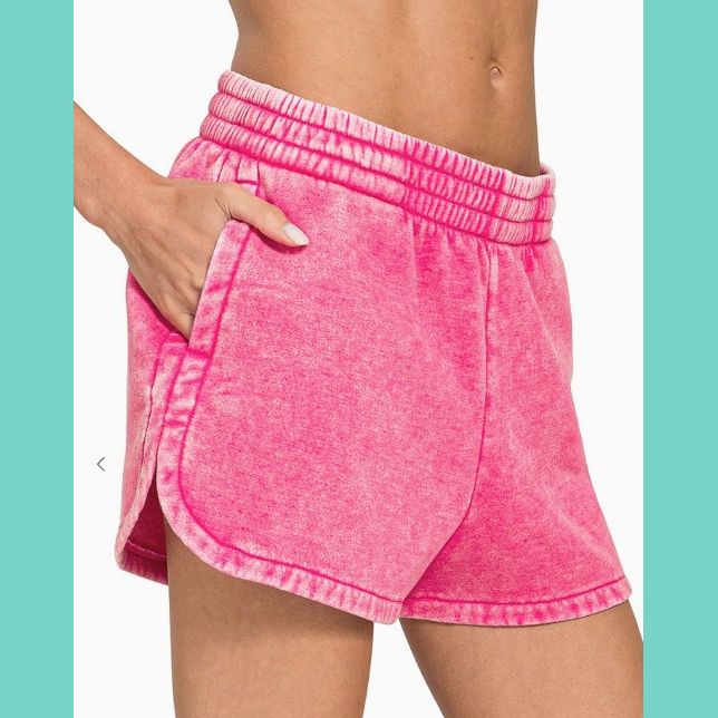Hot Pink Washed Out Wild Shorts