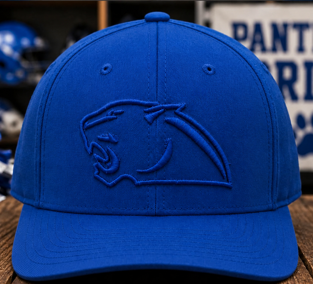 ** PRE-ORDER**** Blue on Blue Puff Panther Snapback Hat