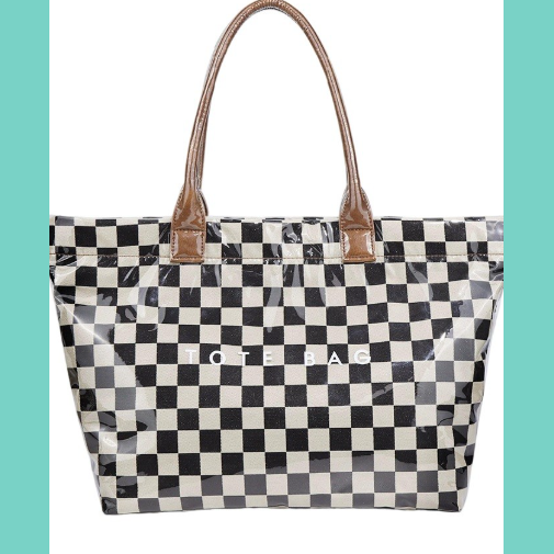 Camel Checkmate Tote