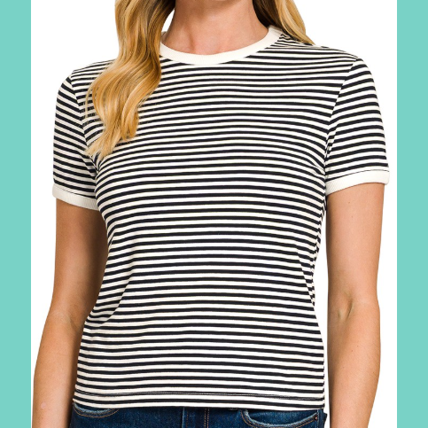 Midnight Stripe Top