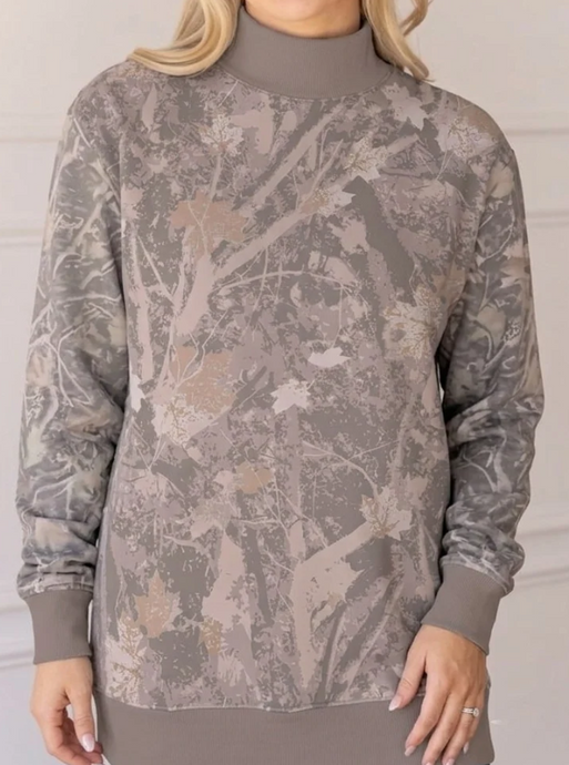 Camo Mockneck Sweatshirt
