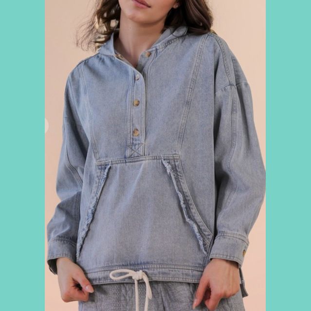 Coastal Denim Hoodie