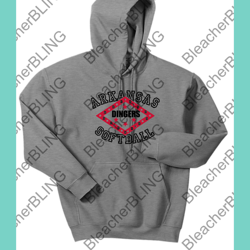 Dingers Softball Flag Hoodie