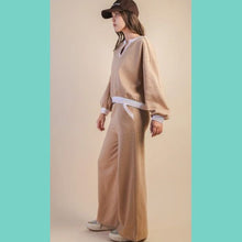 Mocha, Pink & Cream Detail Pants Set