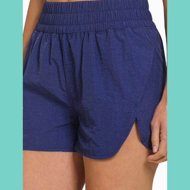 Lt Navy Weekend Windbreaker Smocked Shorts