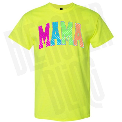*PRE ORDER* Neon Polka-Dot MAMA Tee