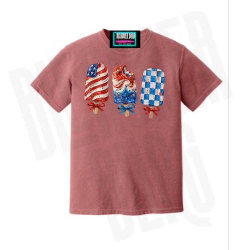*Pre Order* Comfort Colors Patriotic Popsicle Graphic Tee