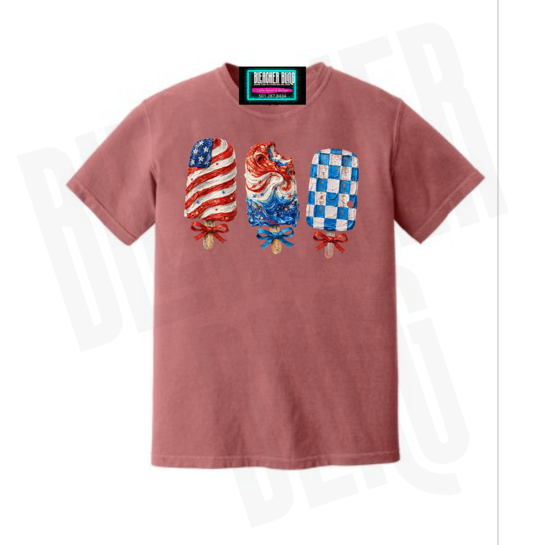 *Pre Order* Comfort Colors Patriotic Popsicle Graphic Tee
