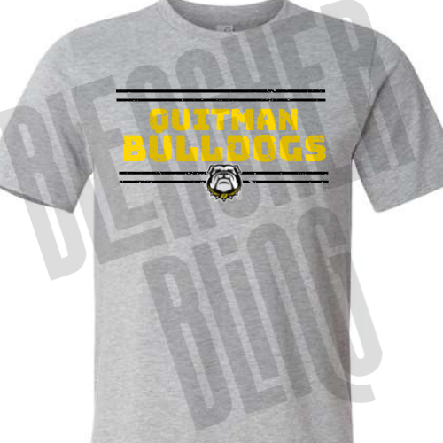 Quitman Bulldogs Gray Graphic Tee