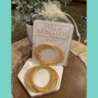 Stainless Steel Stretch Bracelets - Gold