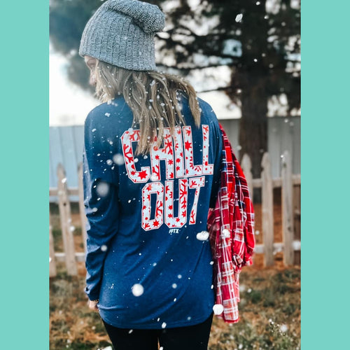 Chill Out Christmas Long Sleeve Graphic Tee