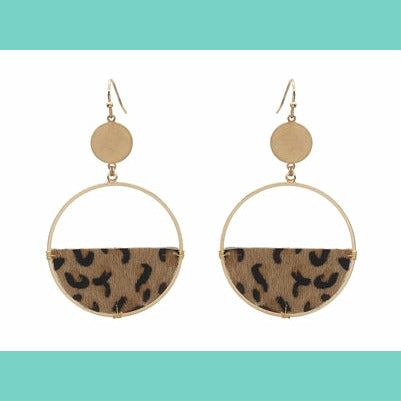 Gold Cheetah Earrings
