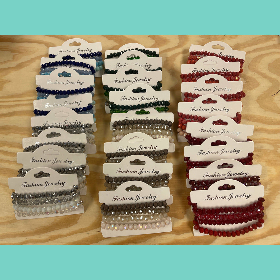 Quad color bracelet set