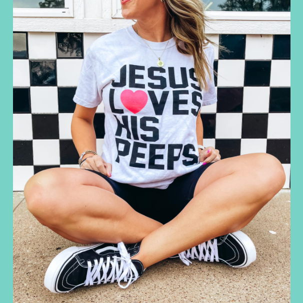 Jesus LOVES His Peeps Graphic Tee