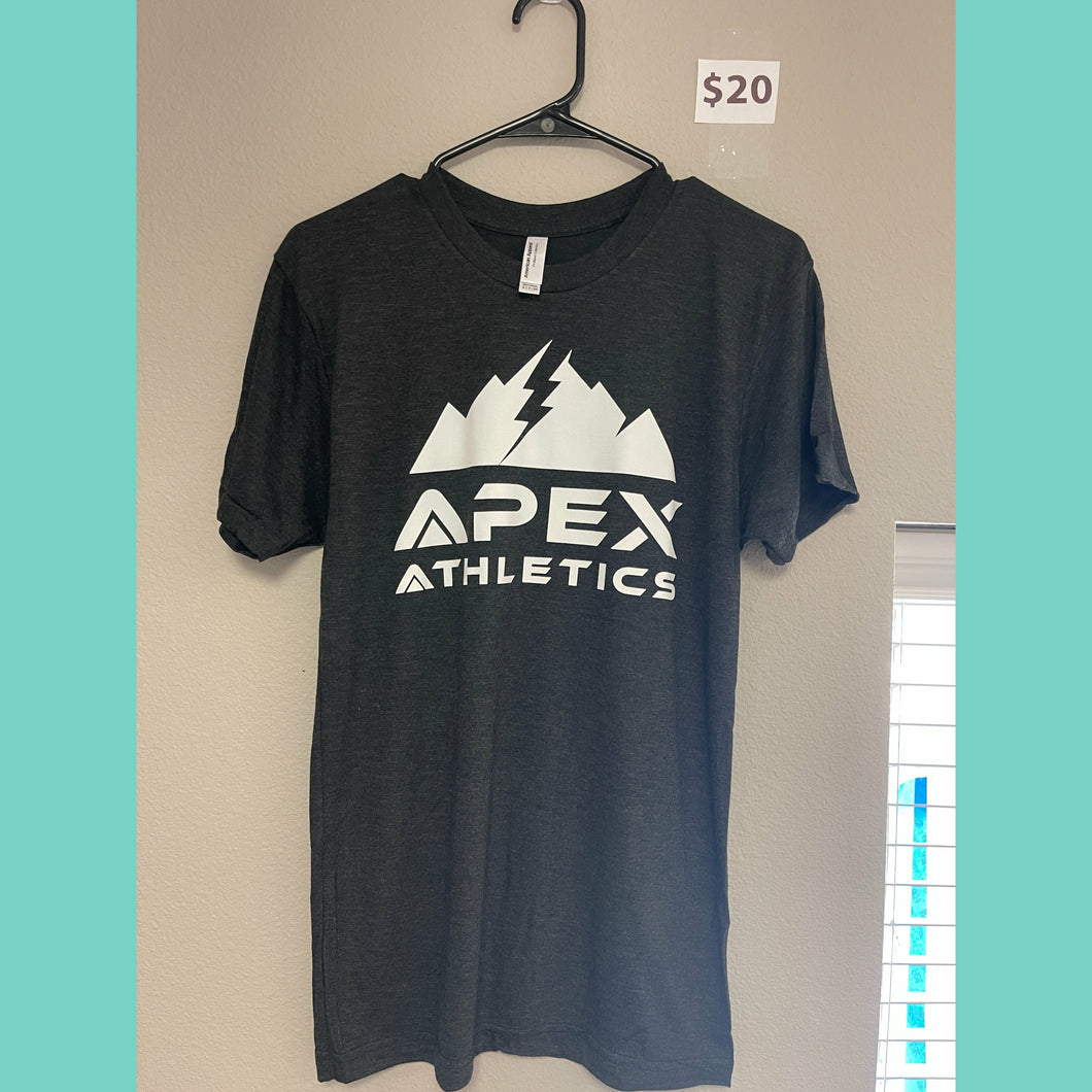 Black Soft Style Short Sleeve T-shirt with White Apex Logo