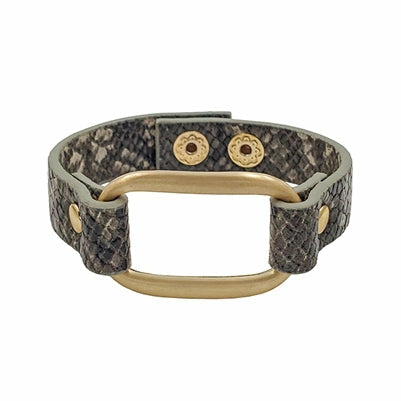 Snake Print Snap Bracelet