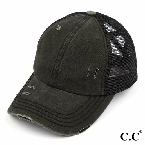 CC Ponytail Cap Black