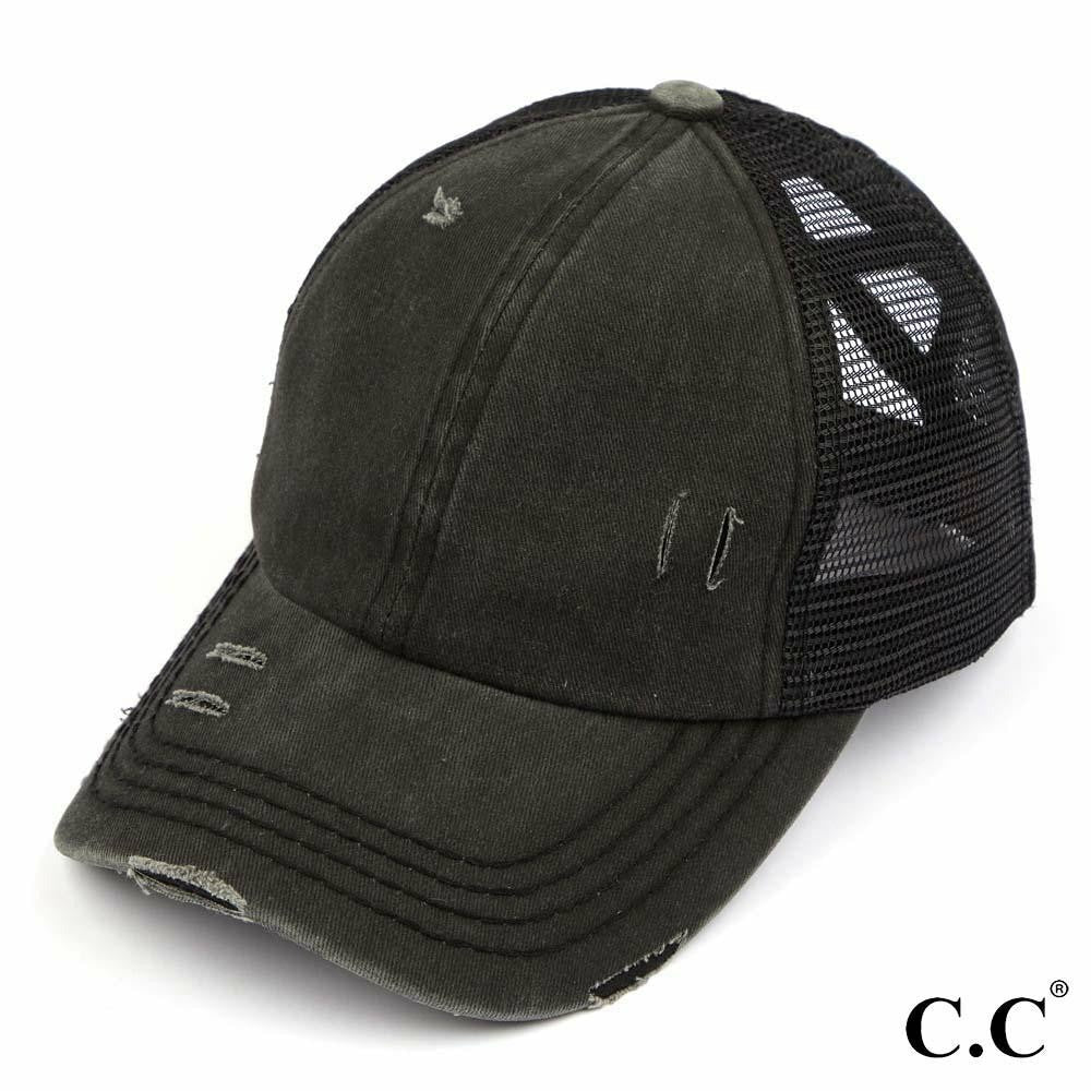CC Ponytail Cap Black