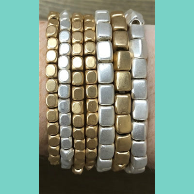 Gold and Silver Bracelet Mix (Set of 7)